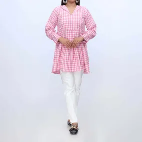 1PC-Flannel Checkered Top PW3071