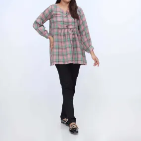 1PC-Flannel Checkered Top PW3080