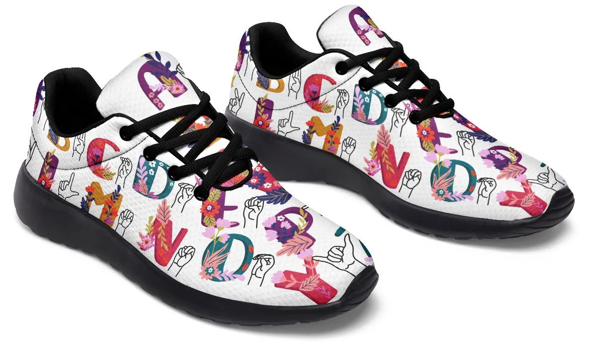 ASL Floral Alphabet Sneakers