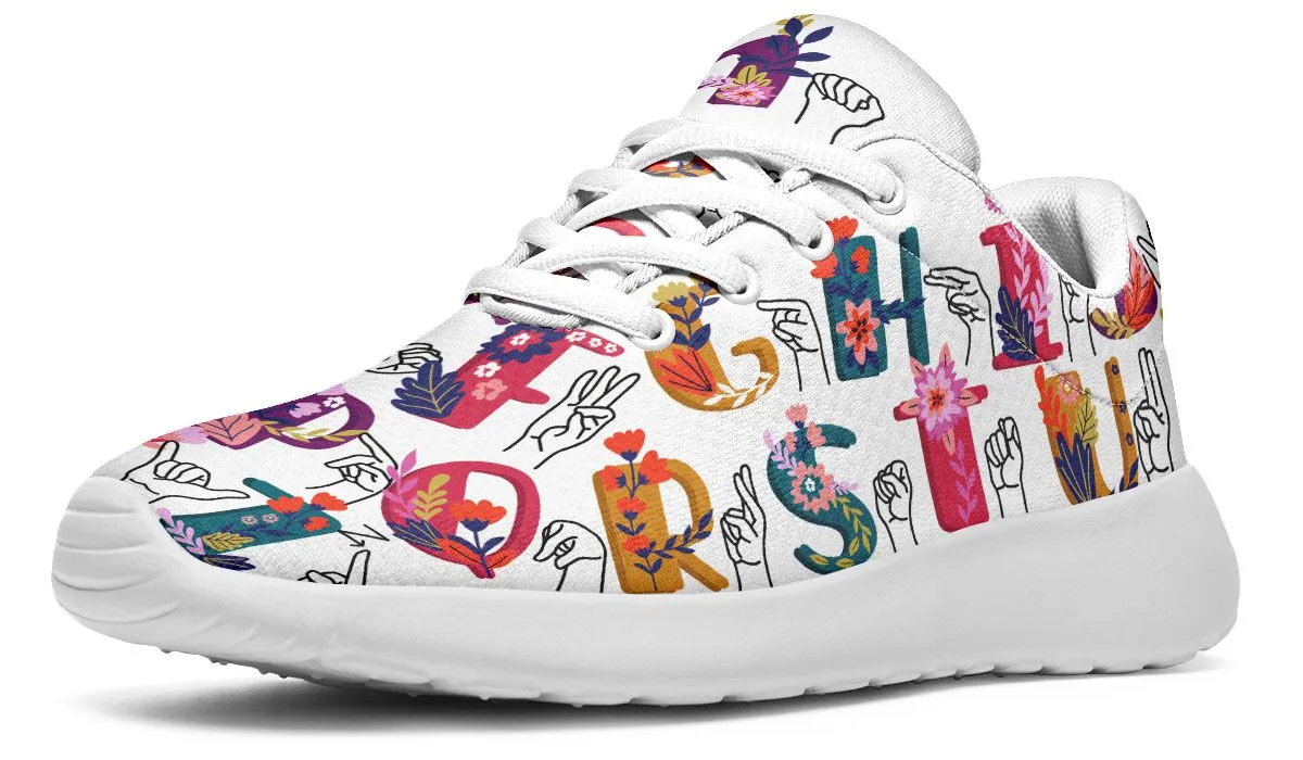 ASL Floral Alphabet Sneakers