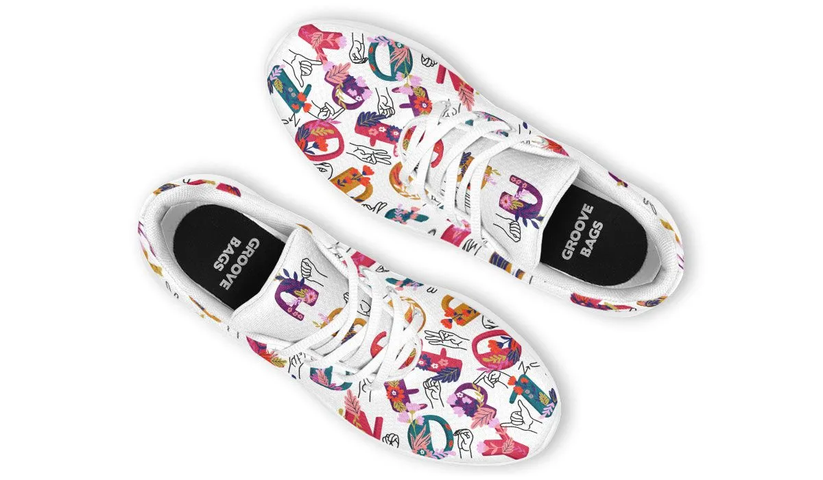 ASL Floral Alphabet Sneakers