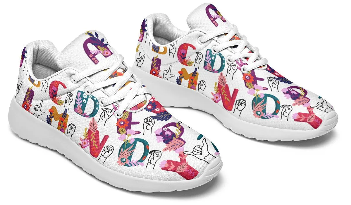 ASL Floral Alphabet Sneakers