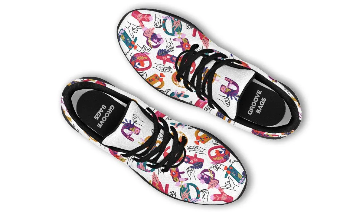 ASL Floral Alphabet Sneakers