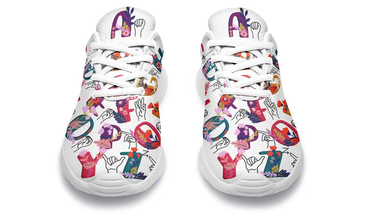 ASL Floral Alphabet Sneakers