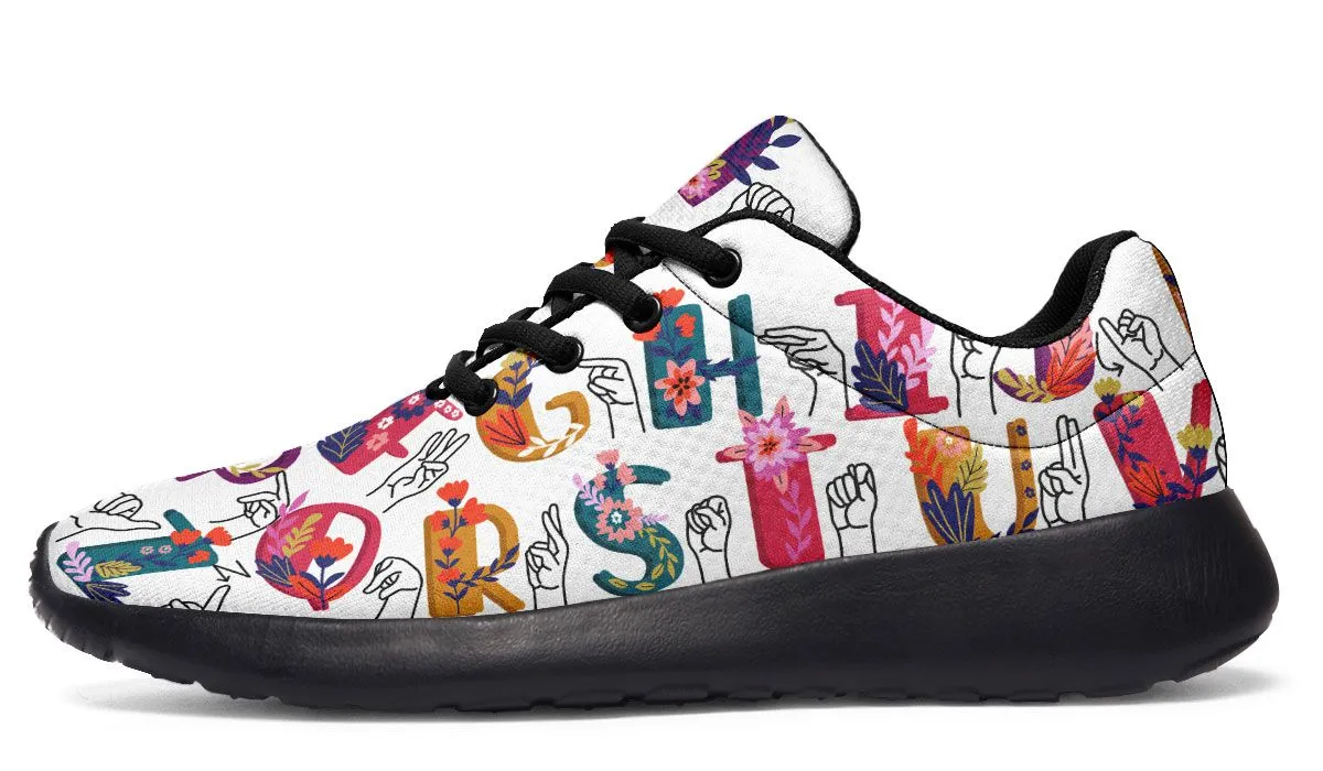 ASL Floral Alphabet Sneakers