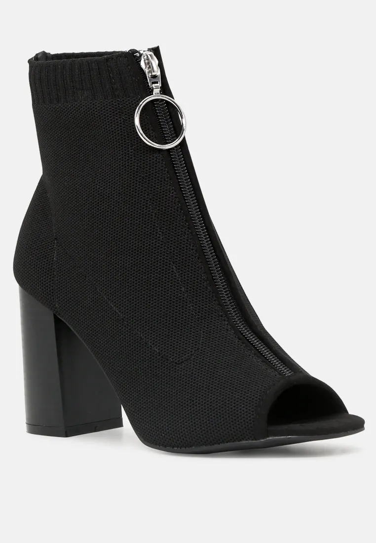 Barbie Block Heel Boots With Zip Closure