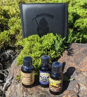 Beard Oil Sampler Set   Bonus Travel Case