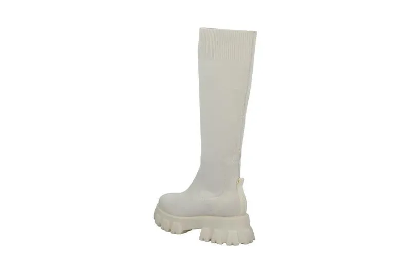 Biaprima Beige High Sock Boots