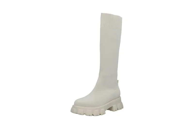 Biaprima Beige High Sock Boots