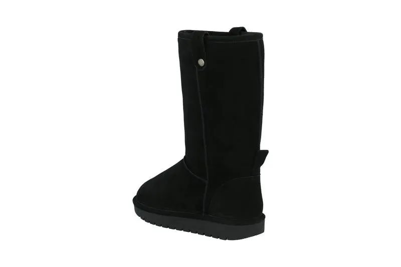 Biasnow Black Suede Long Boots