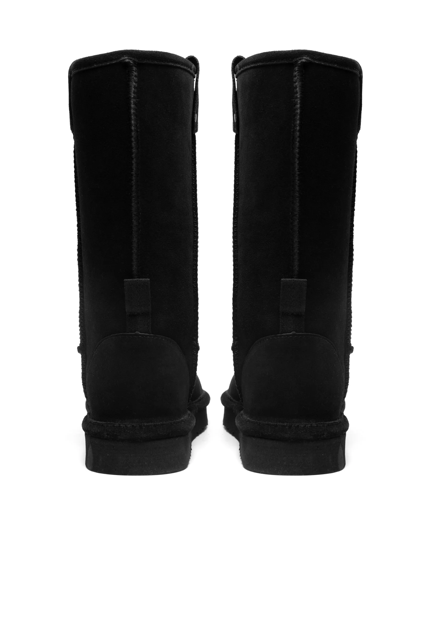 Biasnow Black Suede Long Boots