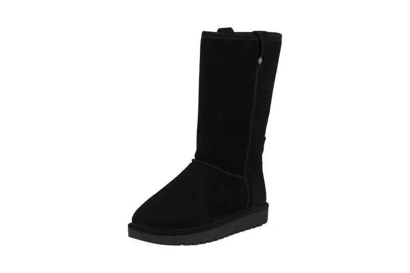 Biasnow Black Suede Long Boots