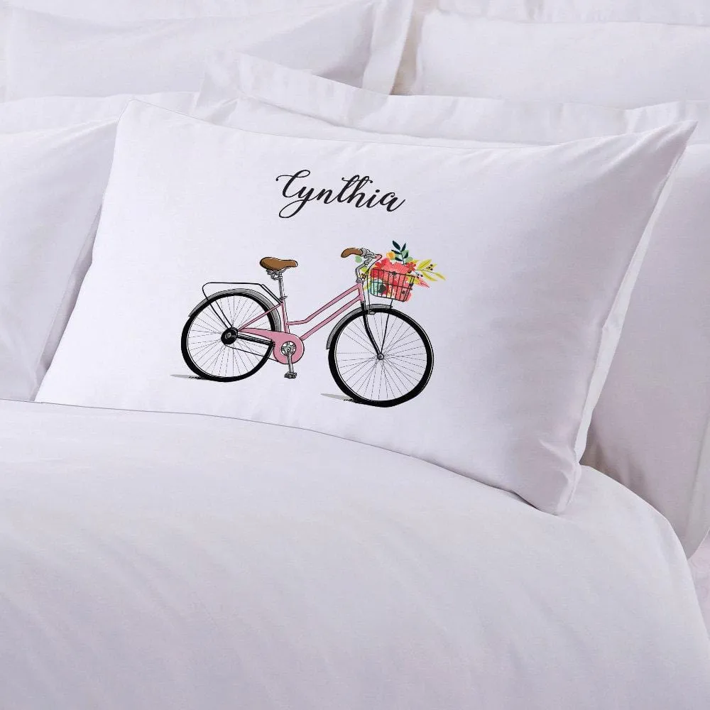 Bicycle Personalized Kids Sleeping Pillowcase