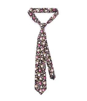 Black Floral Neck Tie III