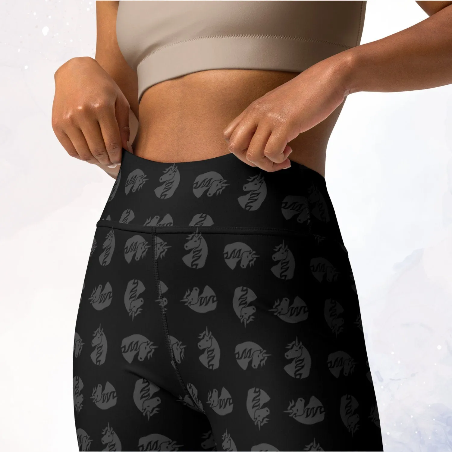 Black Unicorn High Waist Leggings