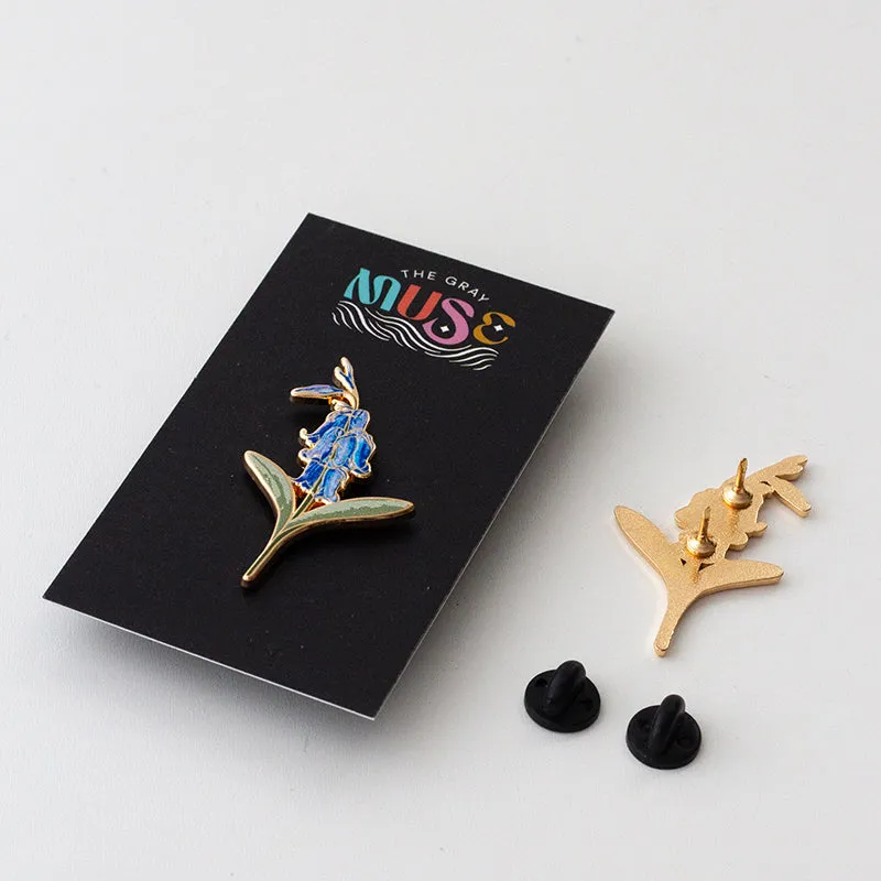 Bluebell Floral Enamel Pin