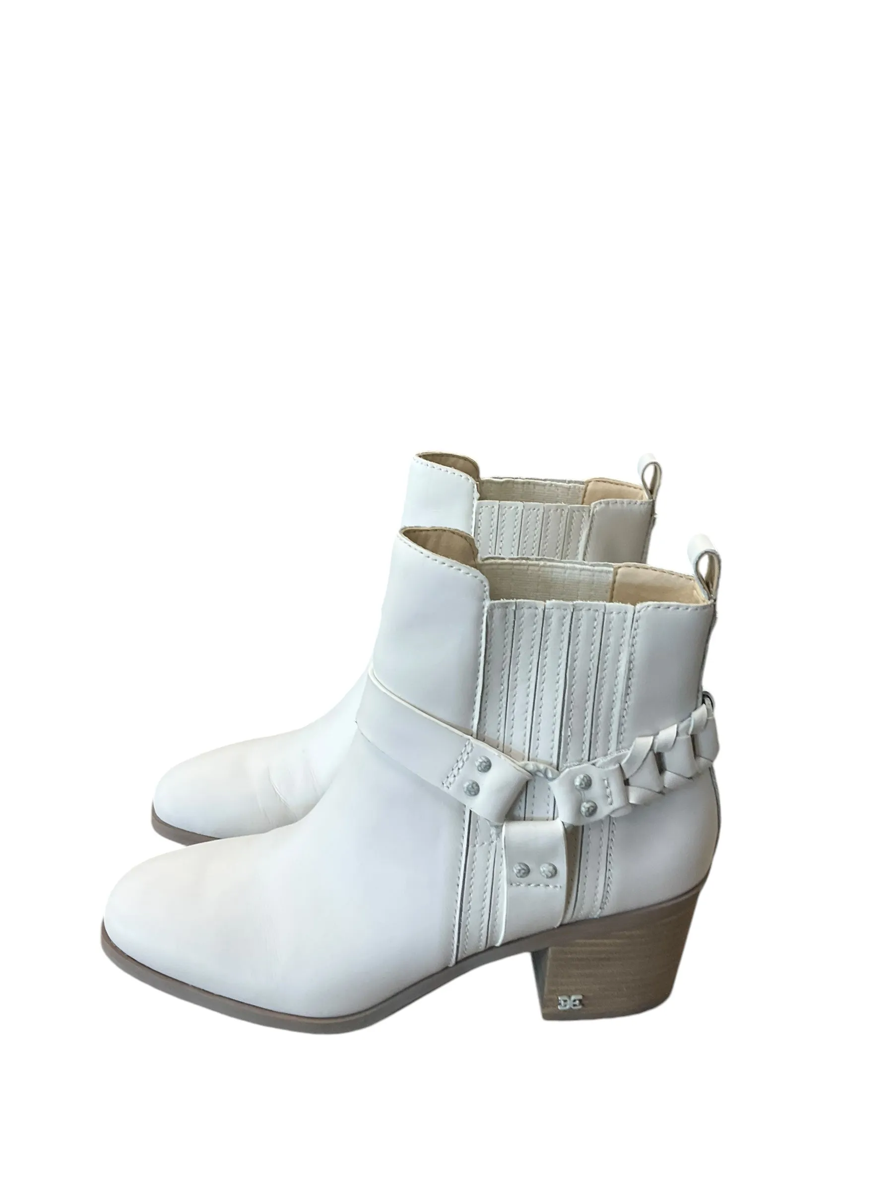 Boots Ankle Heels By Sam Edelman In White, Size: 8.5