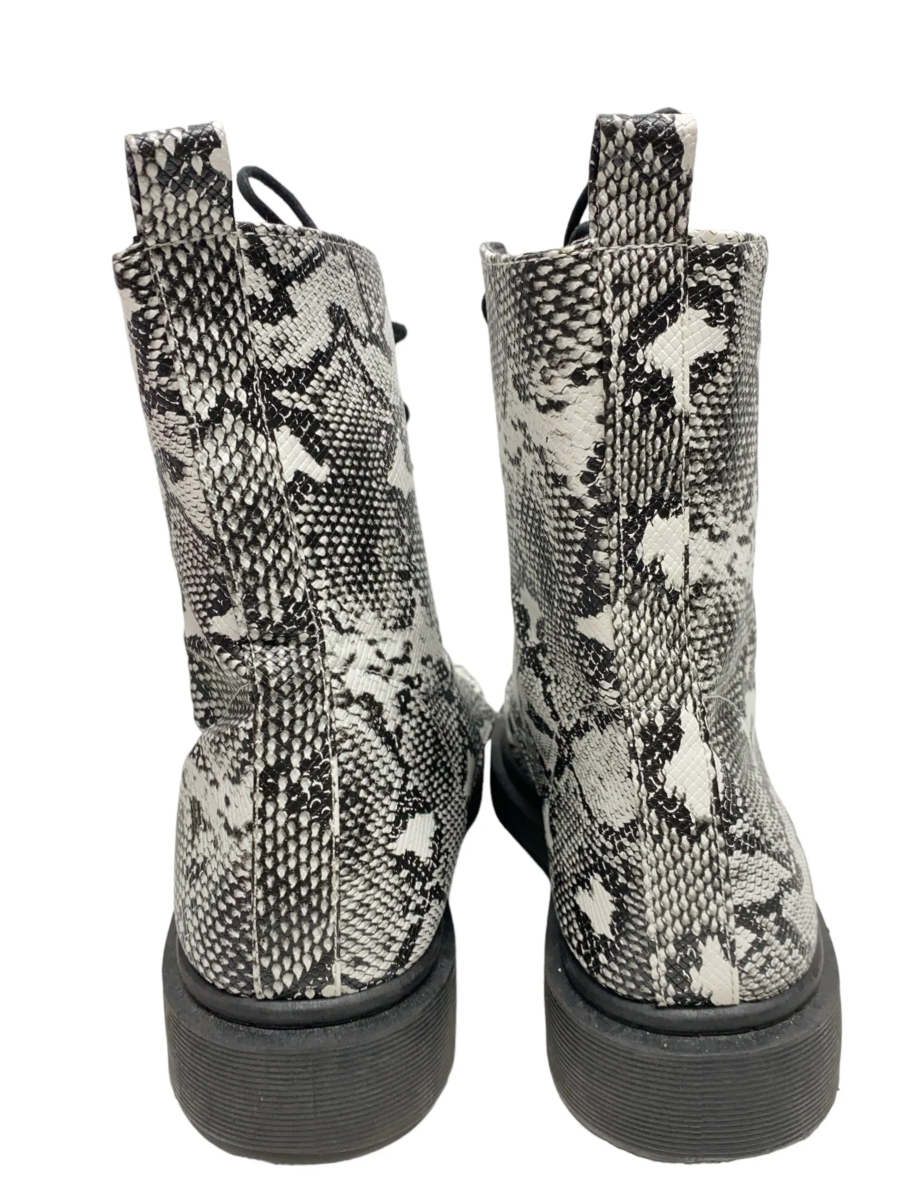 Boots Combat By Wild Diva In Snakeskin Print, Size: 10