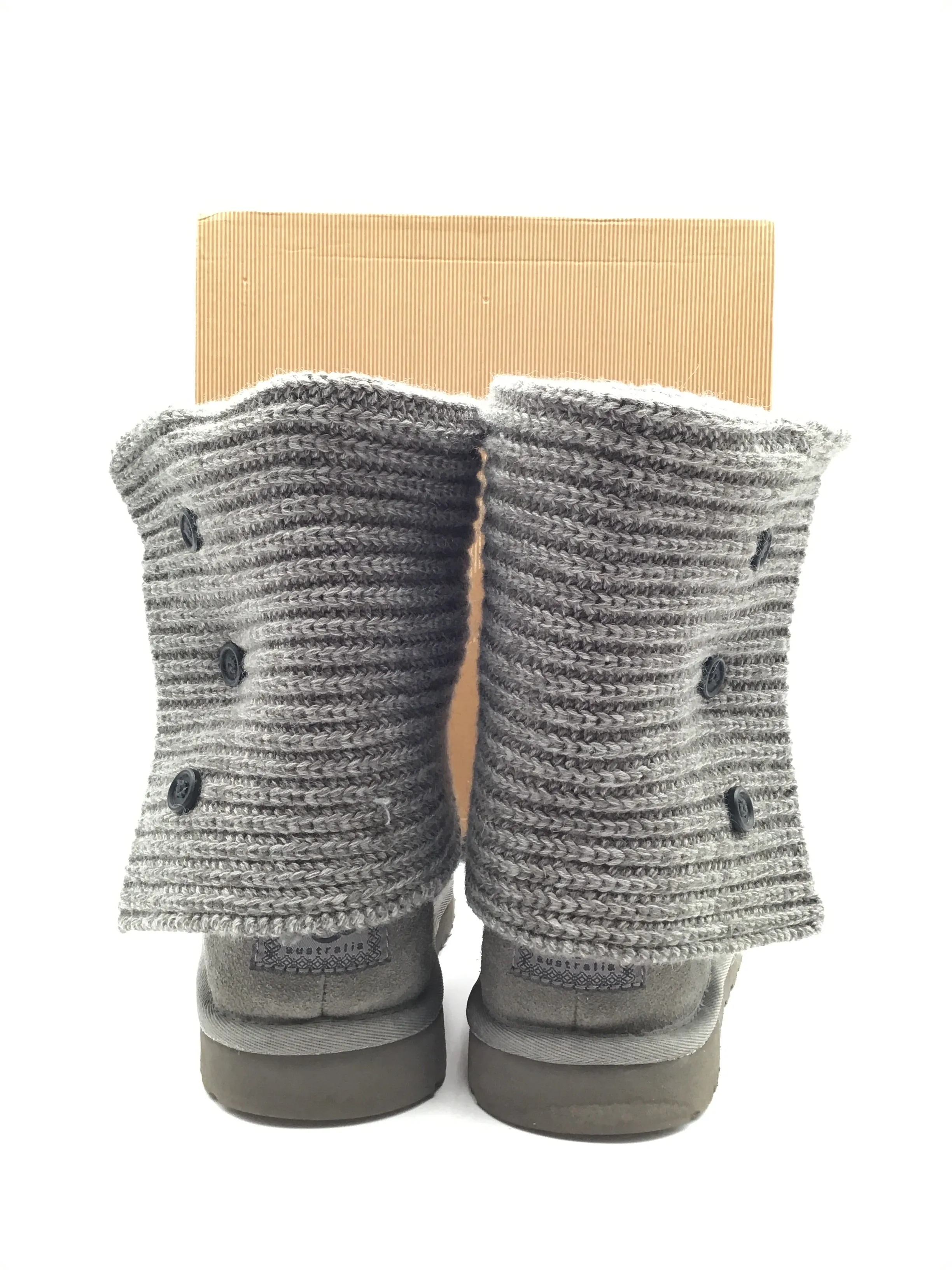 Boots Designer By Ugg In Grey, Size: 8