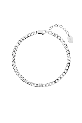 Brilliant Curb Bracelet Silver