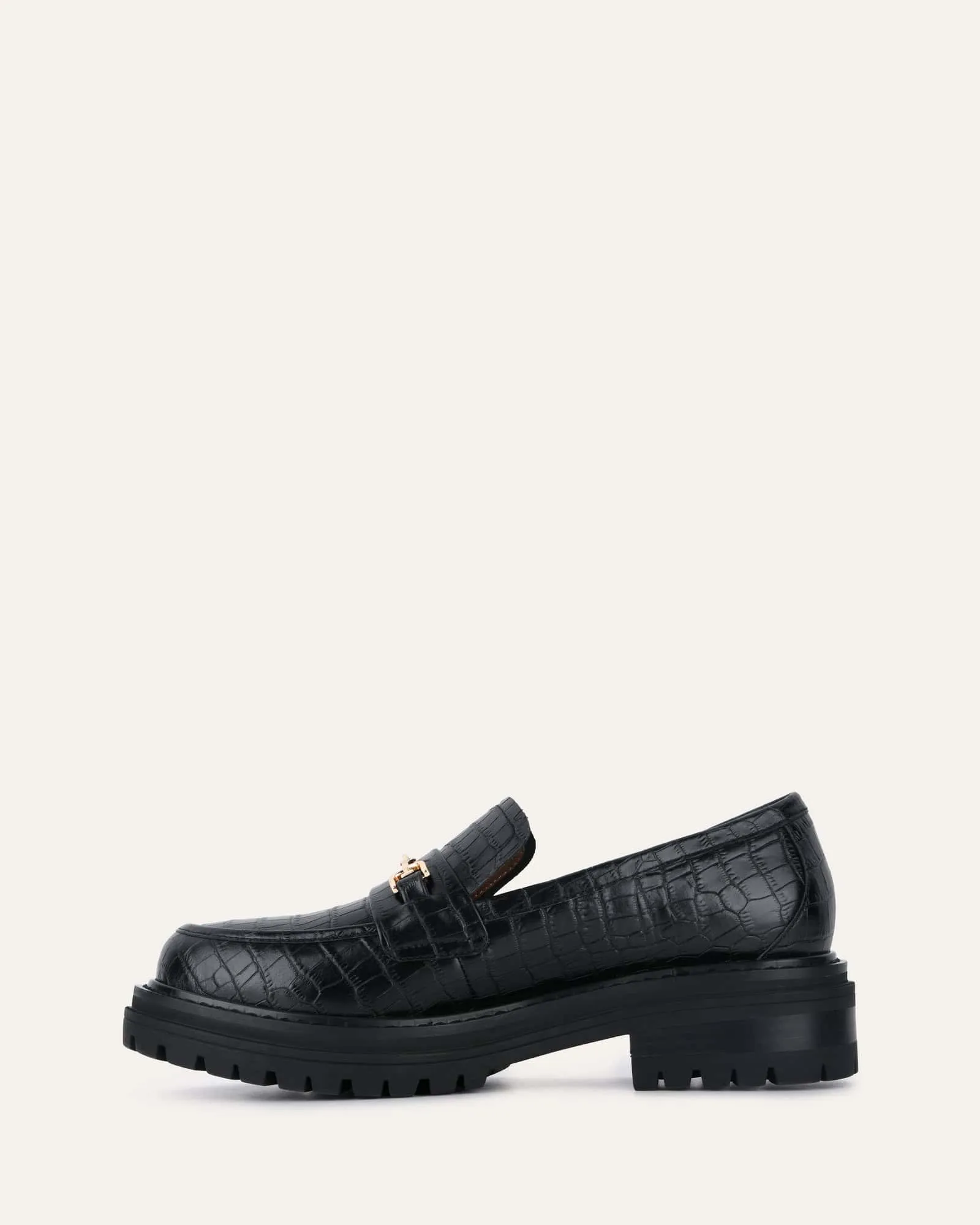 BRIXTON LOAFERS BLACK CROC