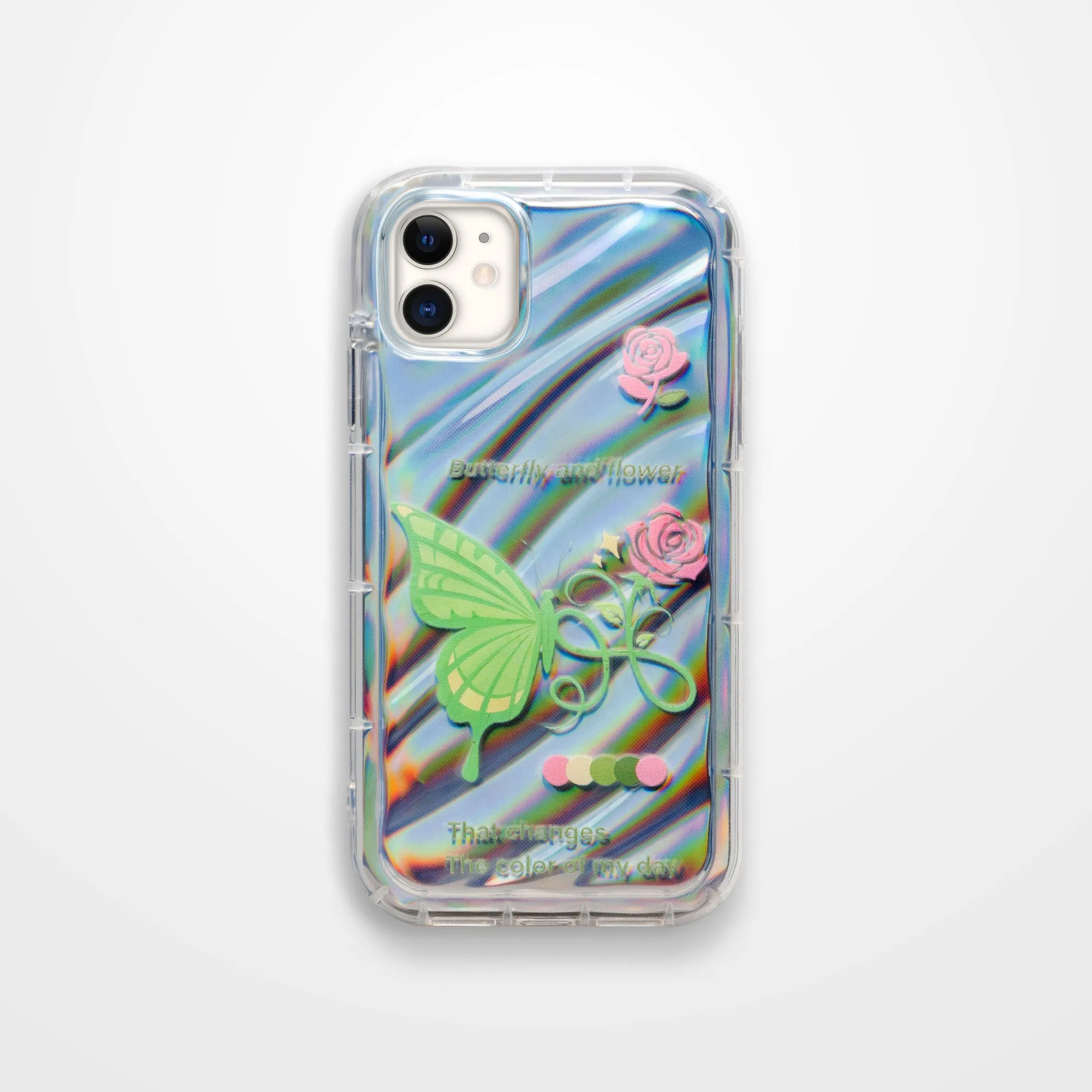 Butterfly Printed Transparent Back Cover for Apple iPhone 11