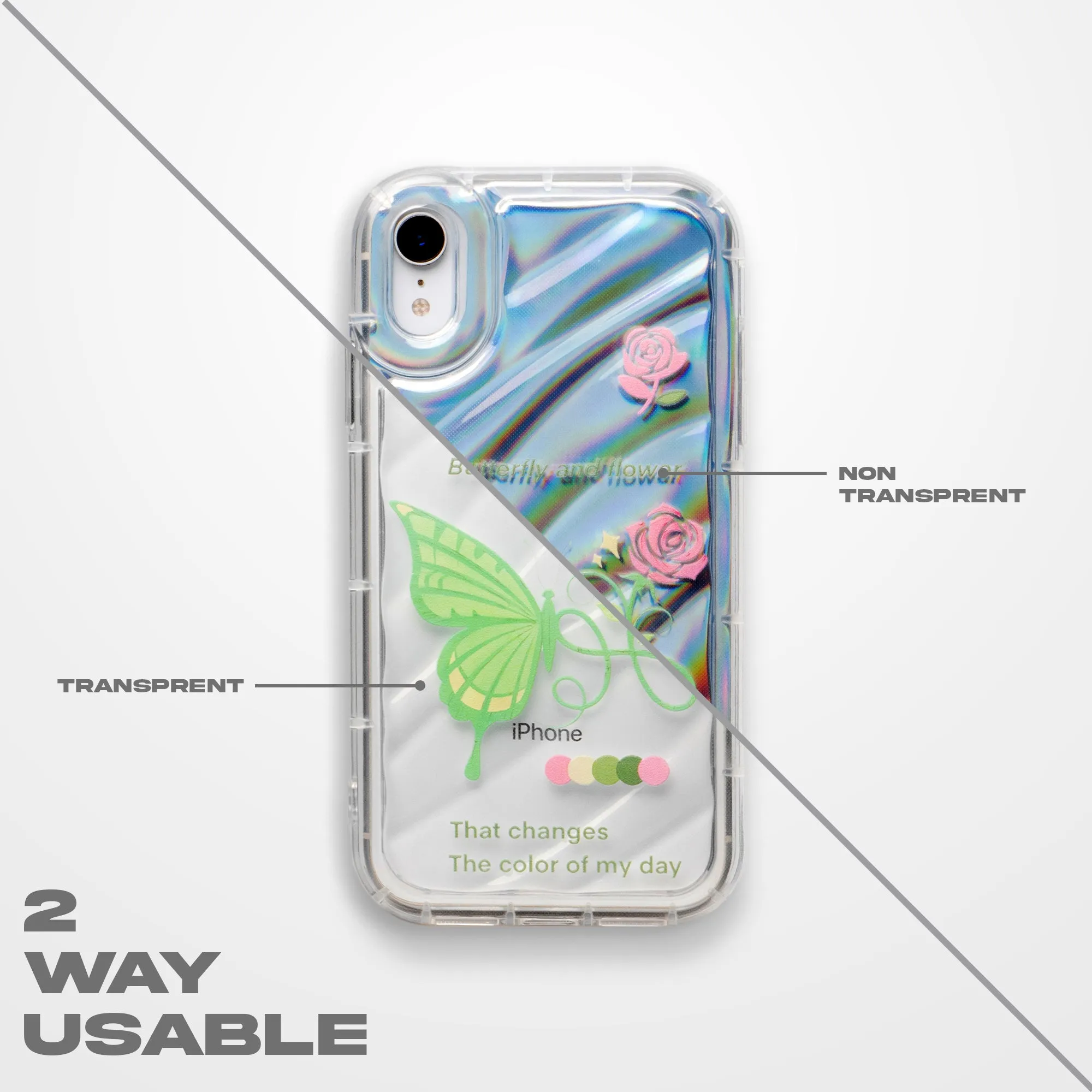 Butterfly Printed Transparent Back Cover for Apple iPhone 11