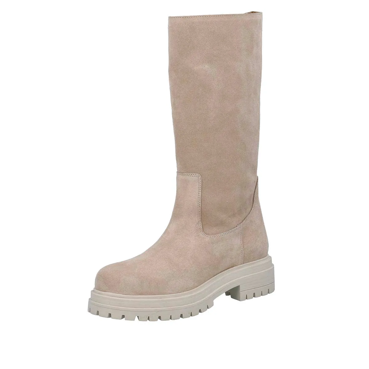 Caamalie Off White High Leather Boots