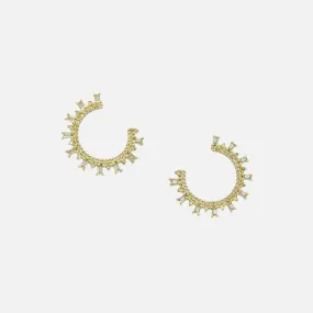 Champagne Hoop Studs