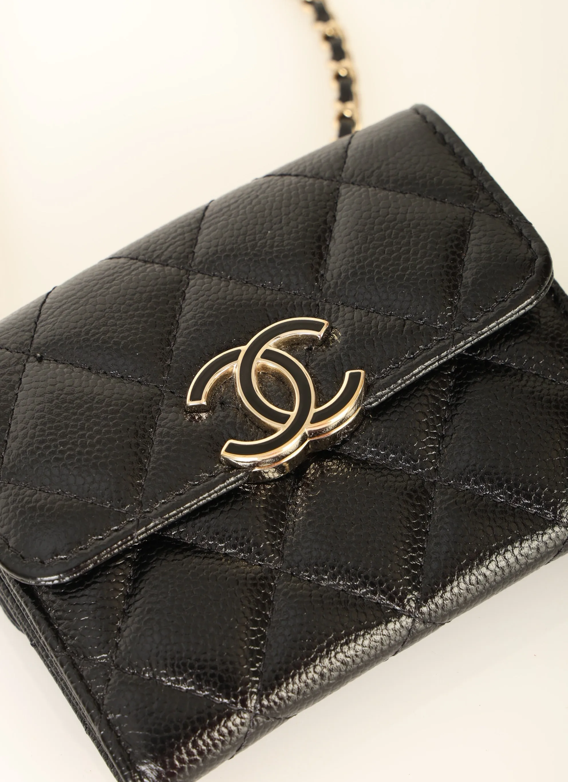 Chanel 2020 Caviar Cardholder on Chain