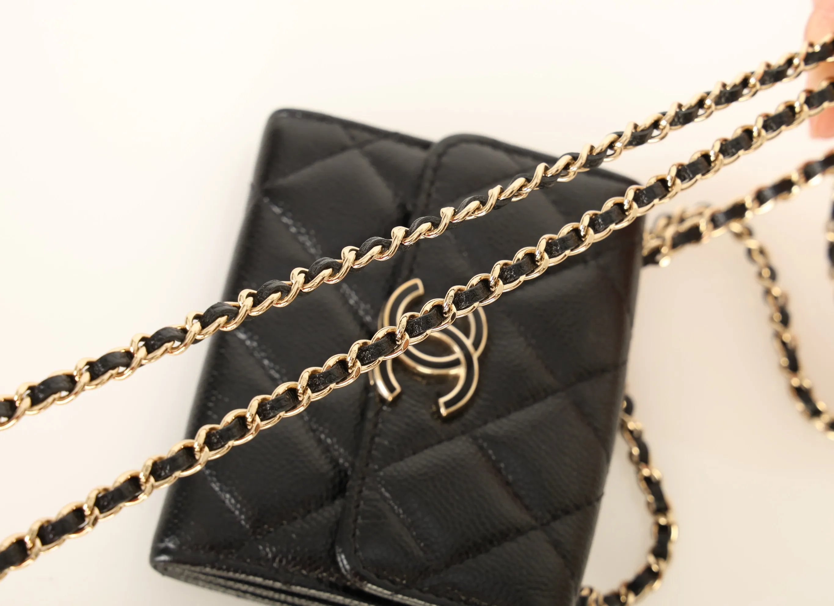 Chanel 2020 Caviar Cardholder on Chain