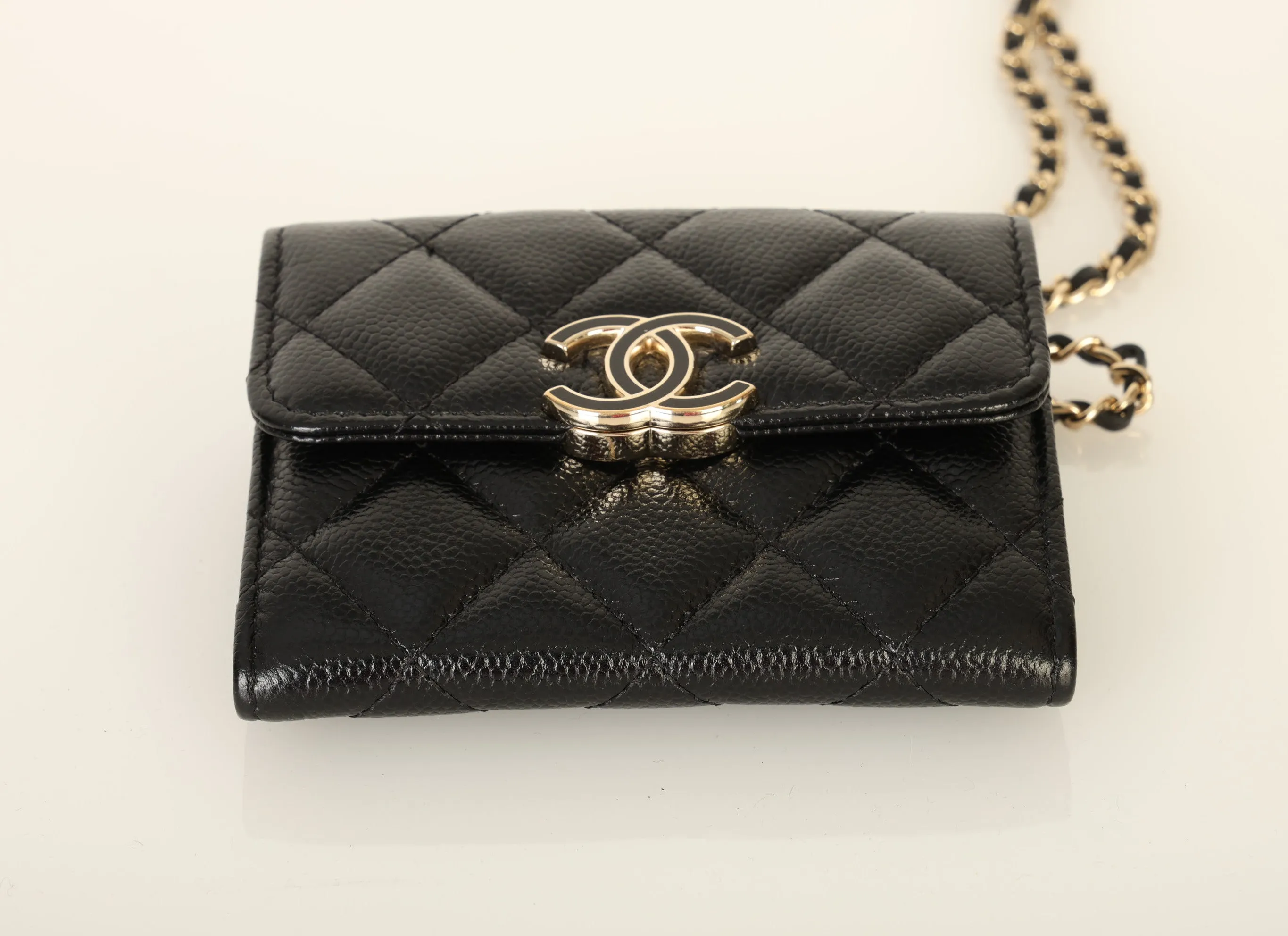 Chanel 2020 Caviar Cardholder on Chain