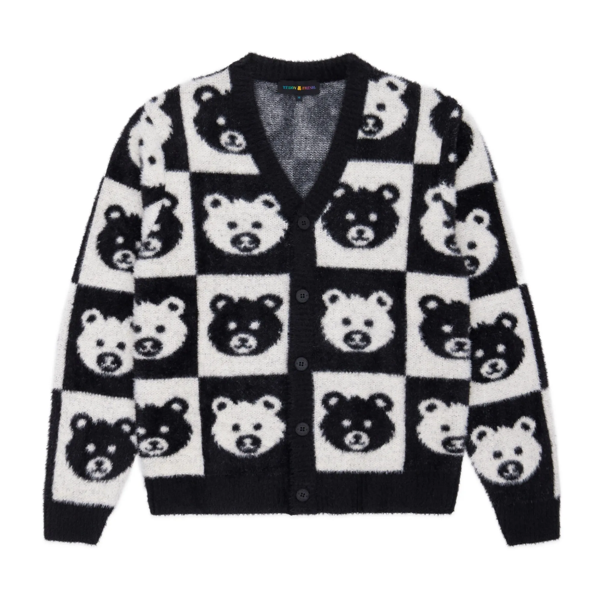 Checkered Bear Cardigan