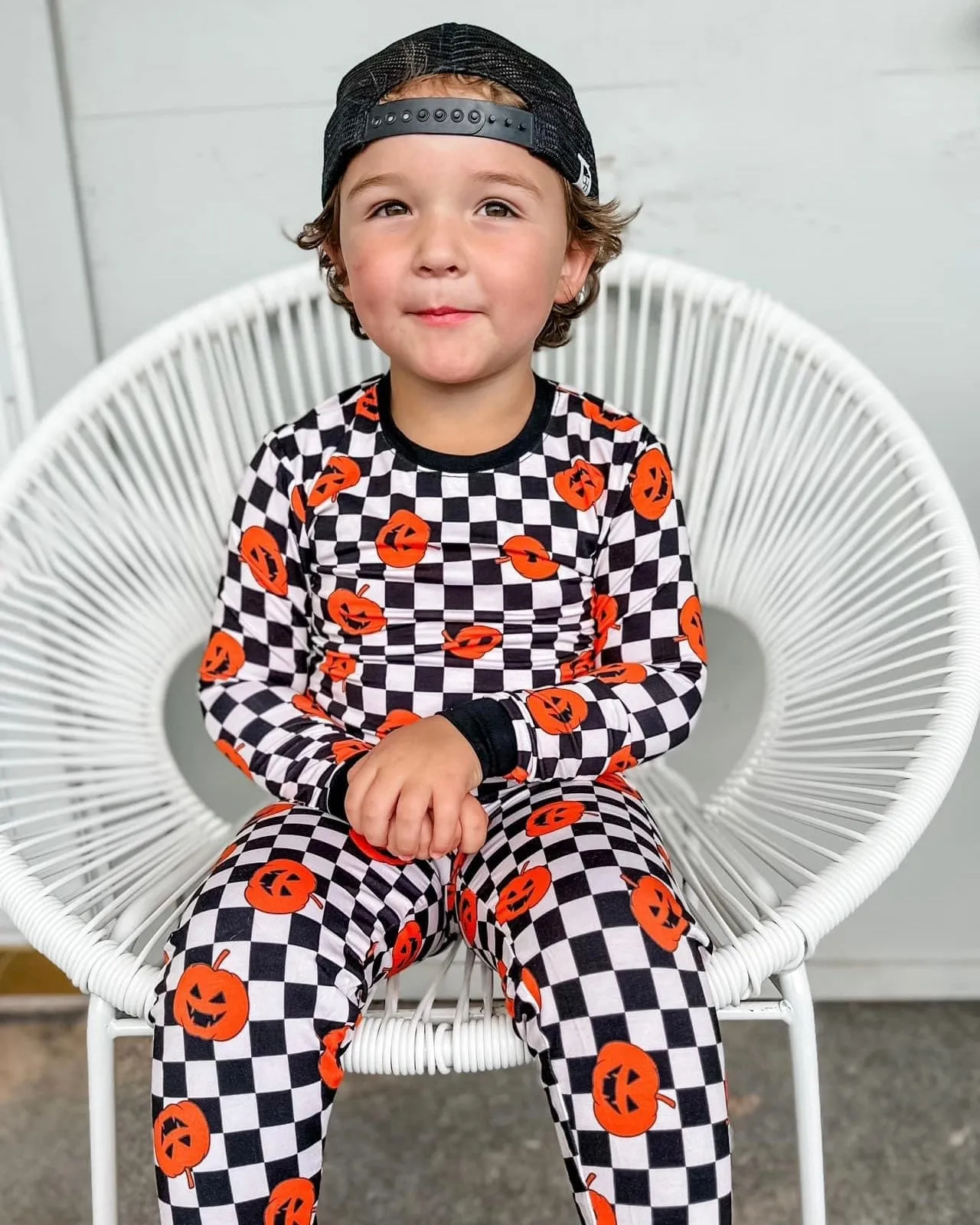 Checkered Pumpkins • 2 Piece Bamboo Set (Classic Fit)