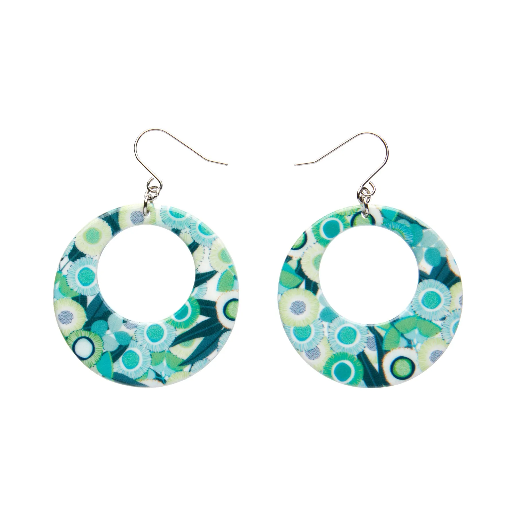 Circle Drop Floral Essential Earrings by Erstwilder in Multiple Colors!