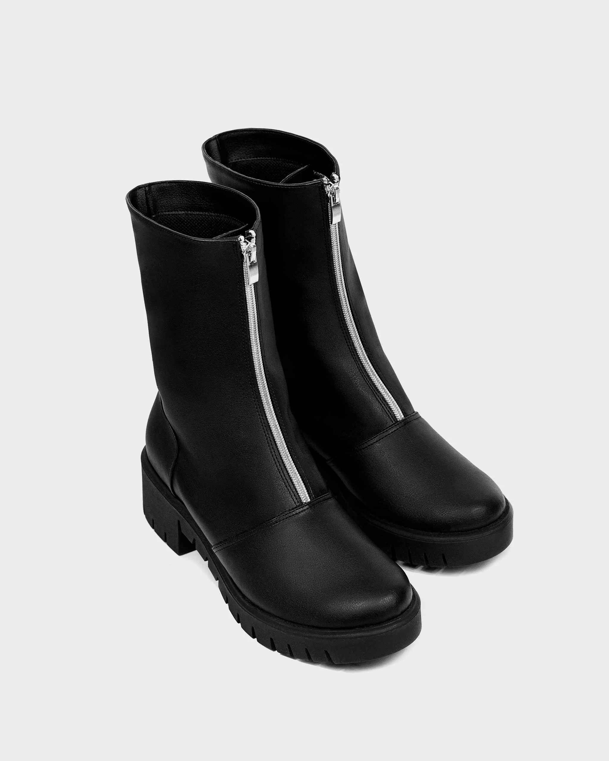 Cyber Boots Black cactus leather ankle boots