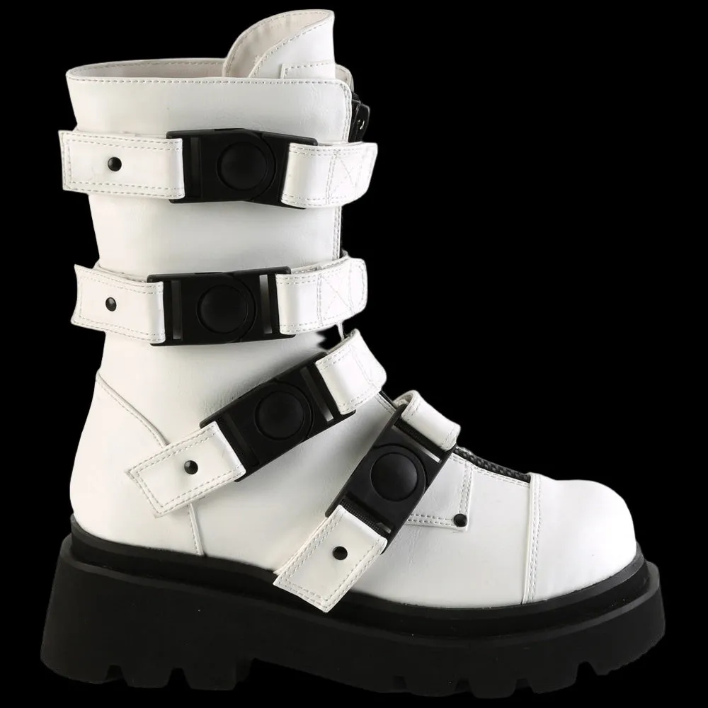 DemoniaCult RENEGADE 55 White Boots