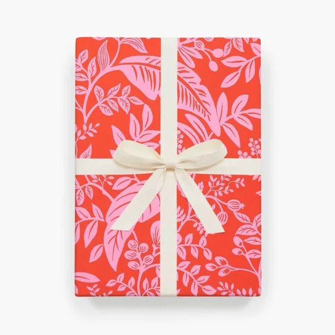 Floral Neon Wrapping Paper - 3 sheet Roll