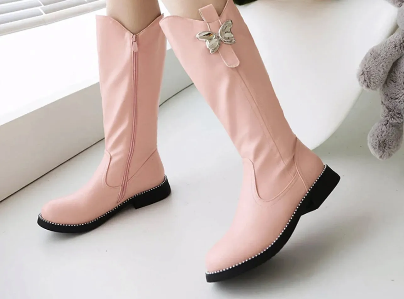 Girls Princess Comfortable Knee-High Long Boots