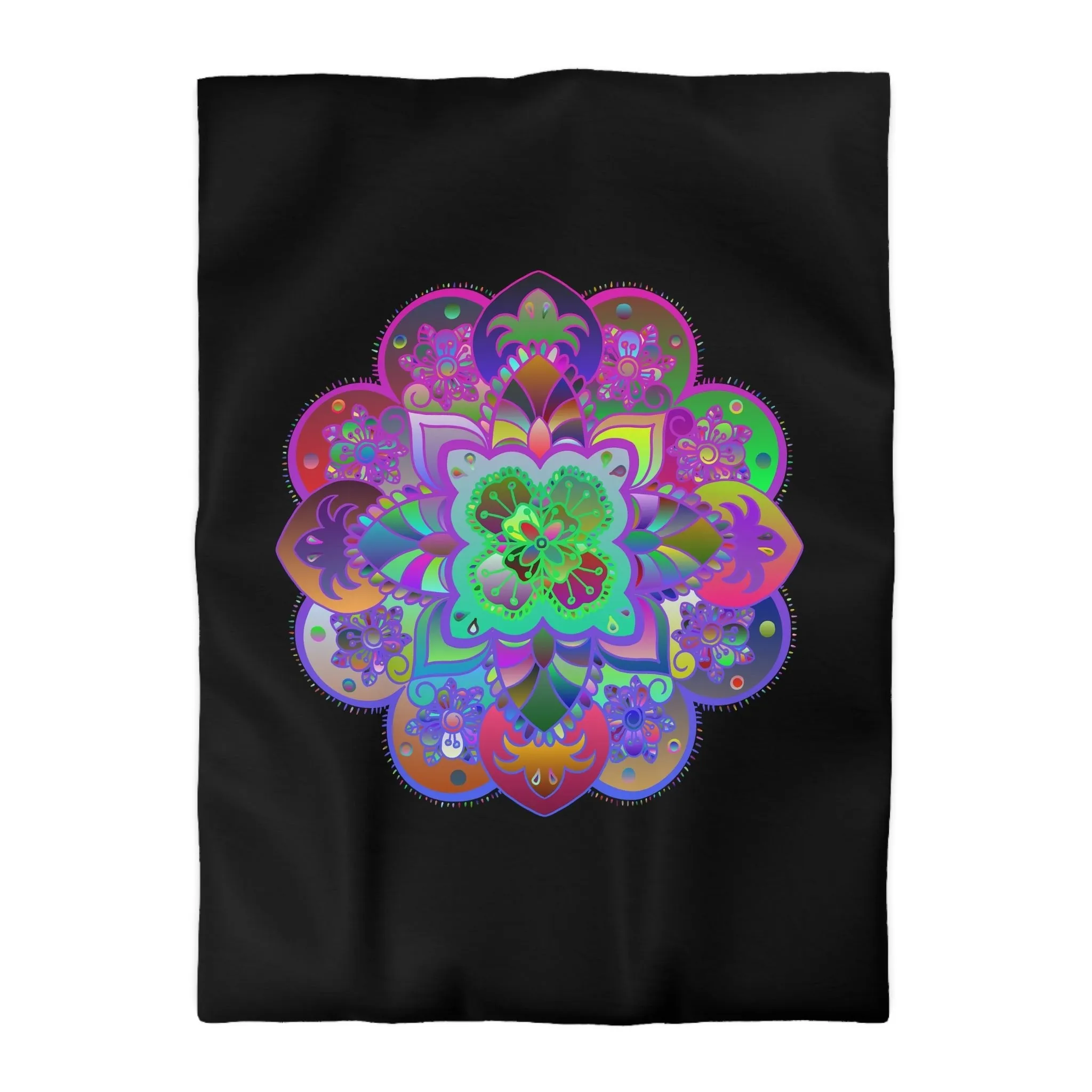 Handmade Mandala Art Microfiber Duvet Cover - Colorful Design