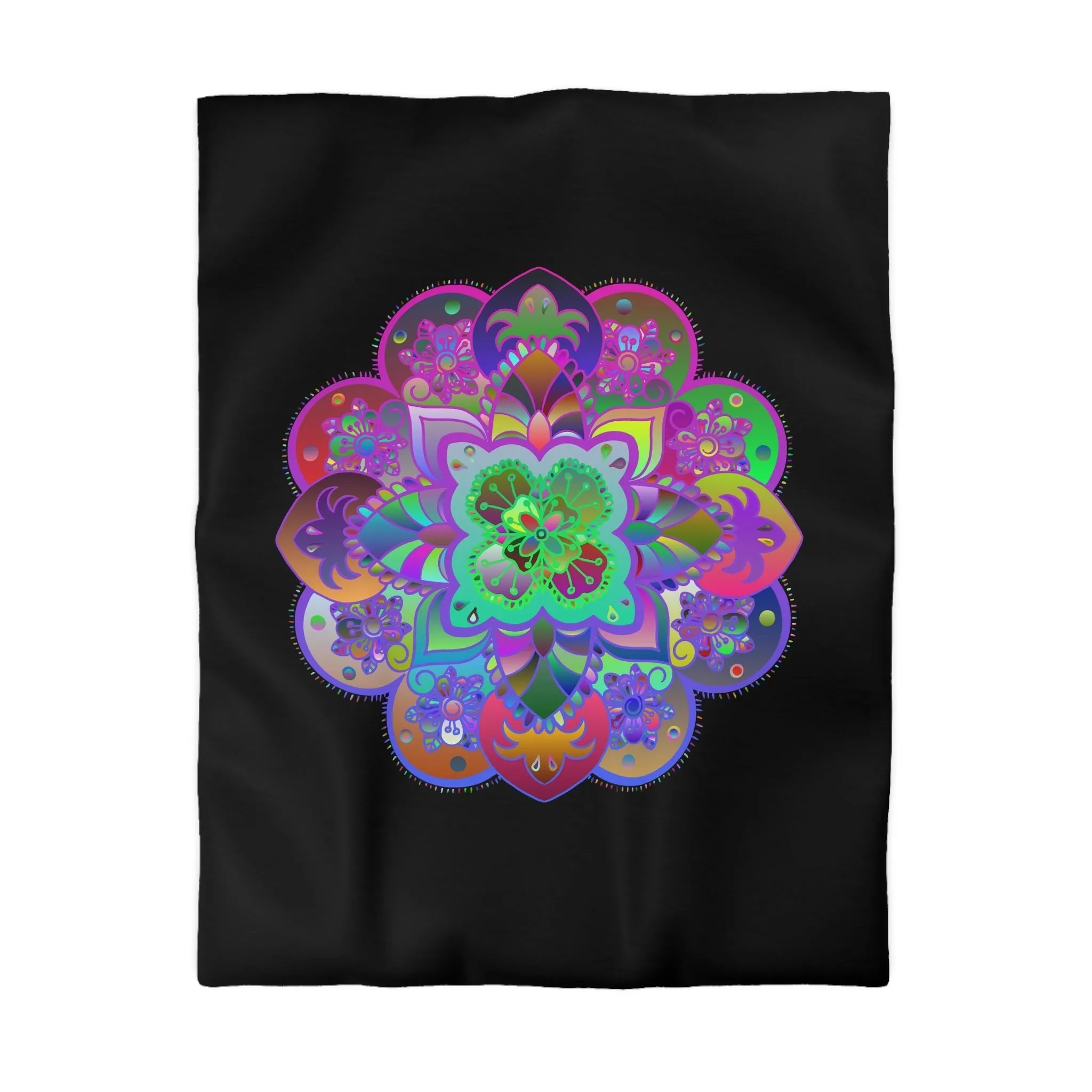 Handmade Mandala Art Microfiber Duvet Cover - Colorful Design