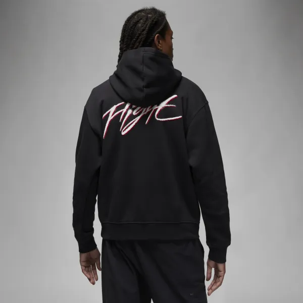 Jordan - Men - Essentials Flight Pullover Hoodie - Black/Fire Red