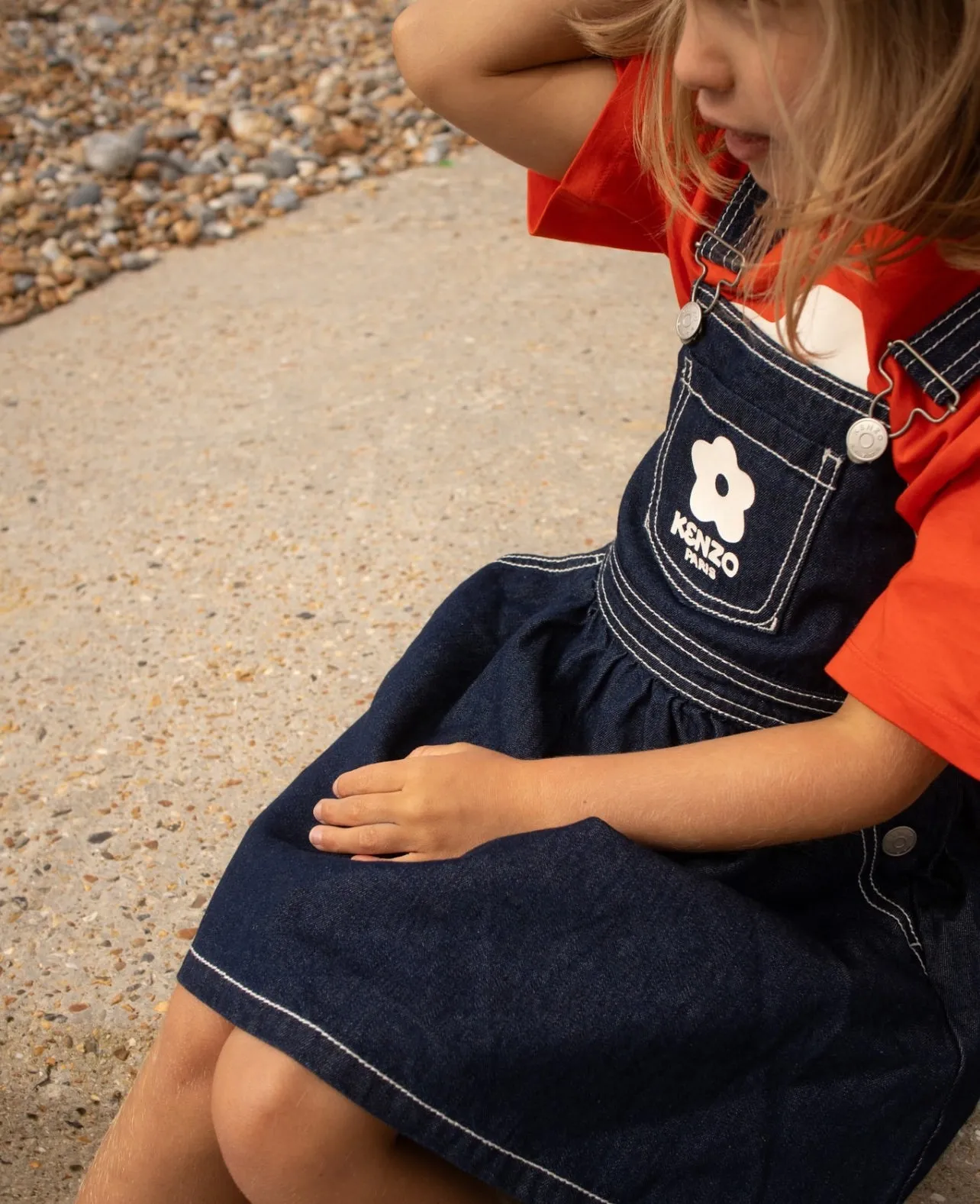 Kenzo Girls Blue Denim Dress