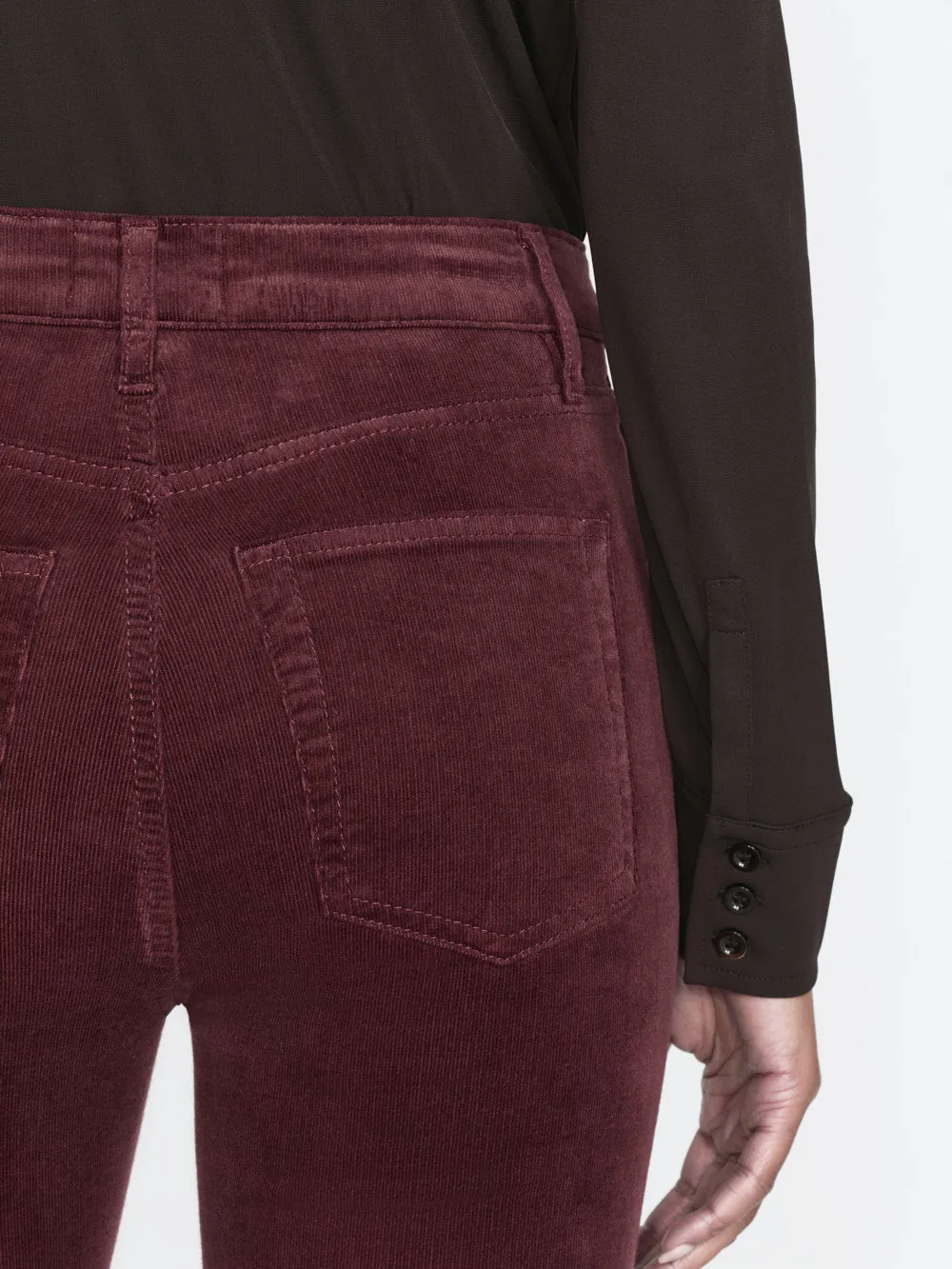 Le Sleek Straight Corduroy -- Dark Burgundy