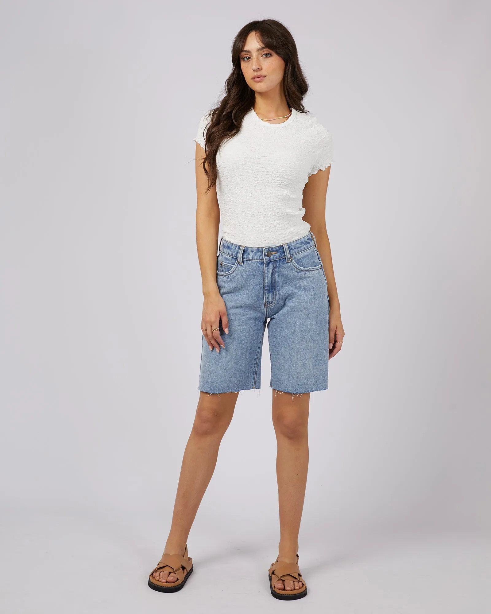 Lexie Denim Jort Light Blue