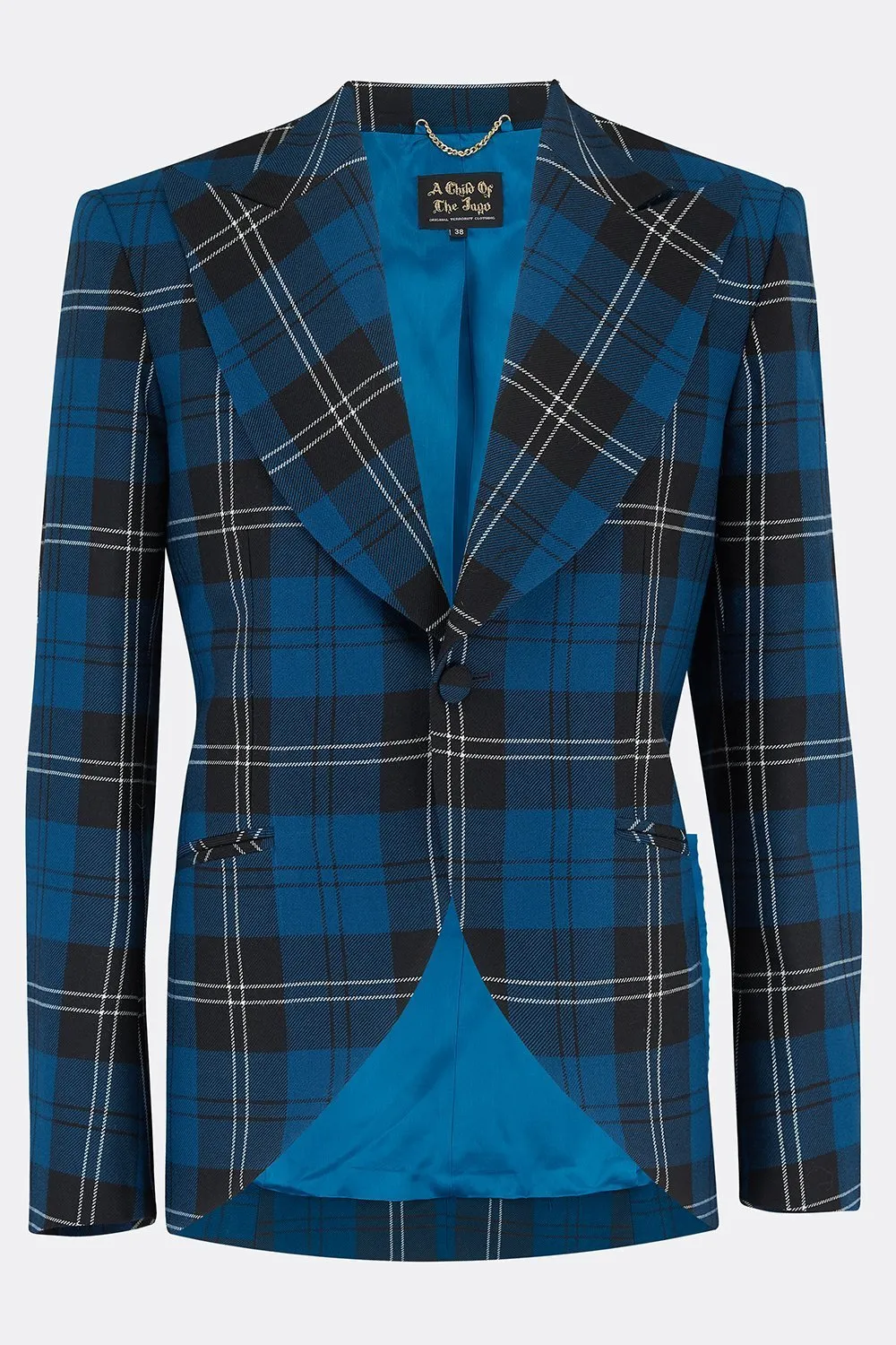 LEYBOURNE JACKET IN  BLUE CHECK (made to order)