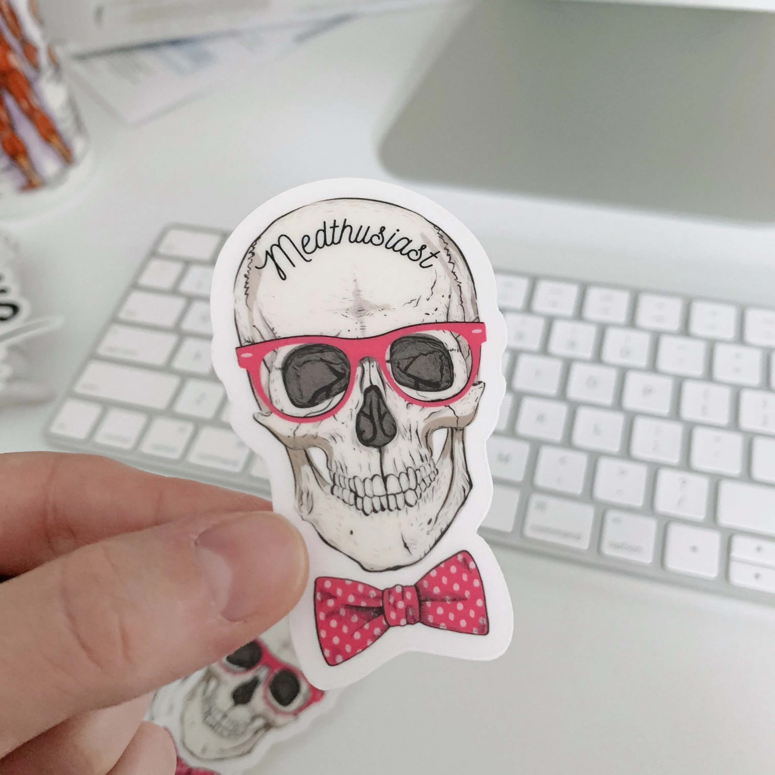 Medthusiast Skull Logo Sticker