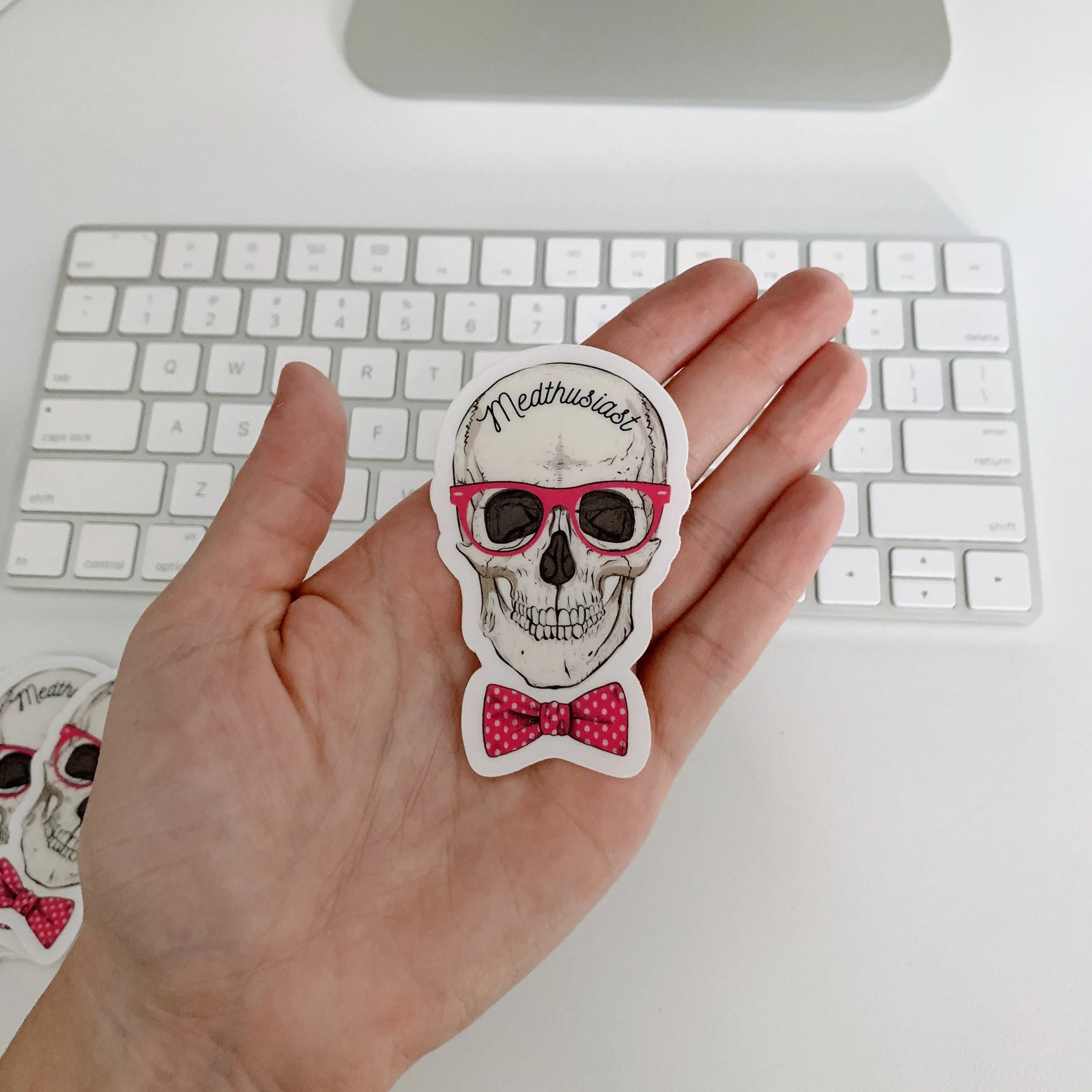 Medthusiast Skull Logo Sticker