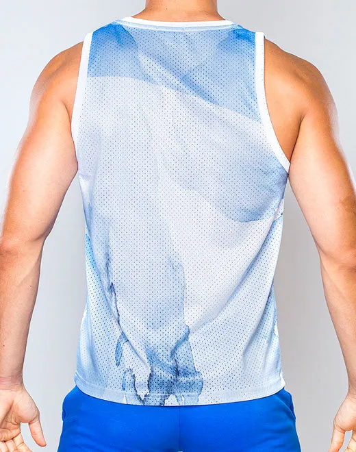 Mesh Tank Top - Toner Blue