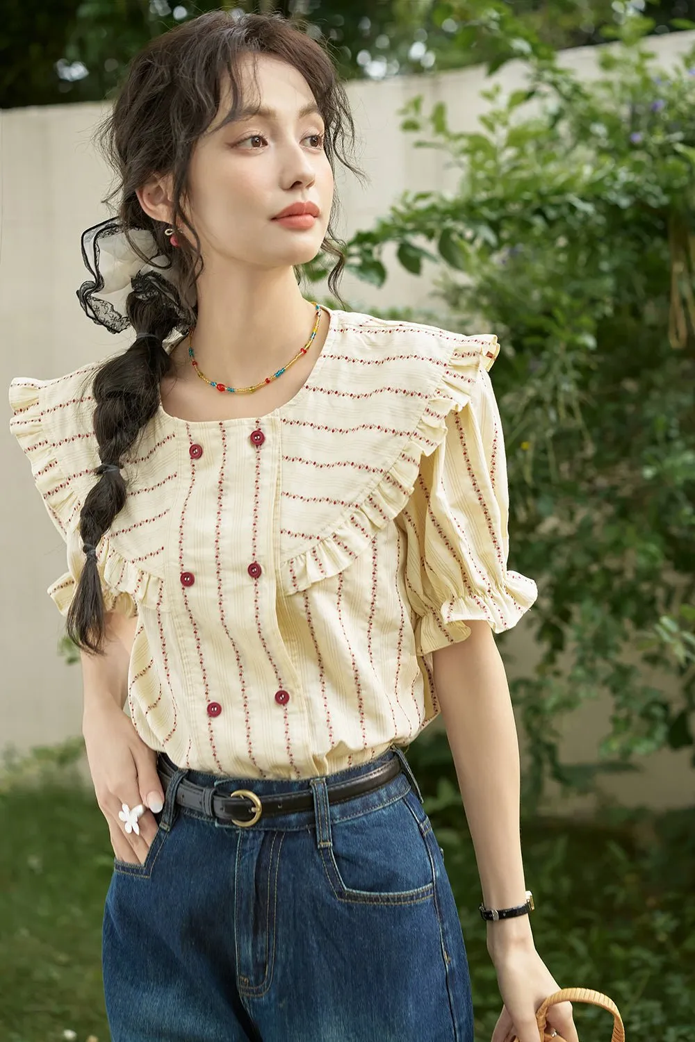 Peter Pan Collar Blouse for Women